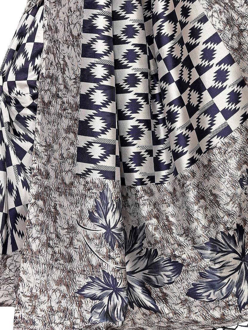 printed woven saree with blouse - 16609735 - Zoom Image - 3