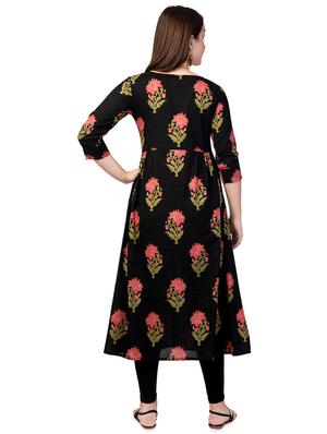 floral a-line kurta - 16610825 - Standard Image - 3