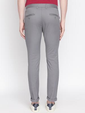 grey solid chinos - 16611392 - Standard Image - 3