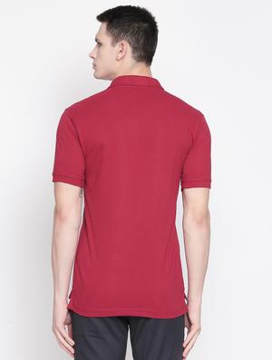 red solid polo t-shirt - 16611630 - Standard Image - 3