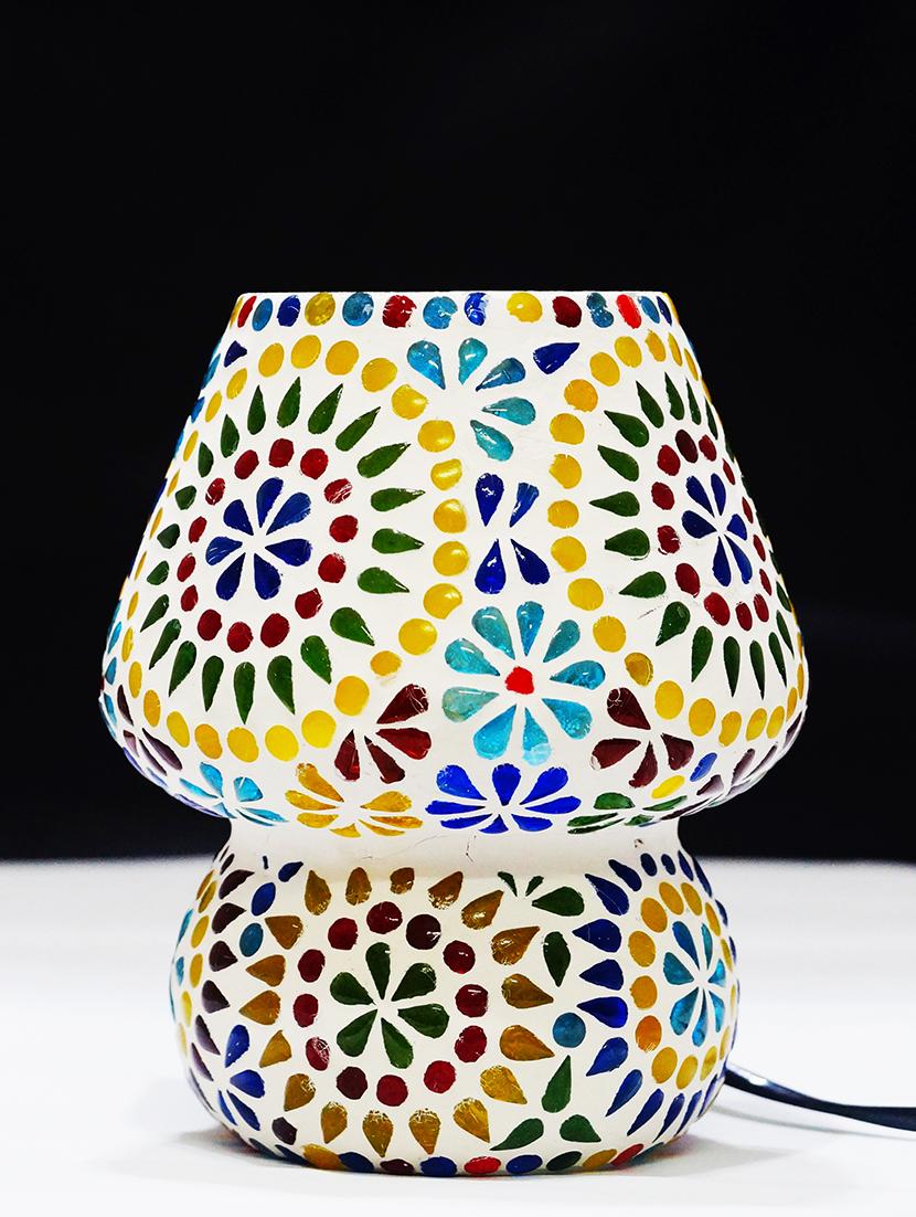 multicolour mosaic glass table lamp - 16611693 - Zoom Image - 3