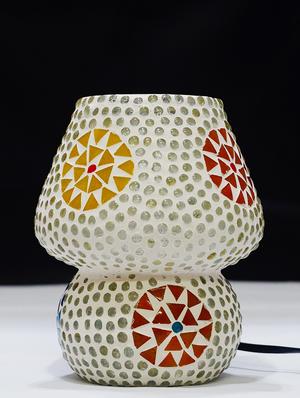 multicolour mosaic glass table lamp - 16611698 - Standard Image - 3