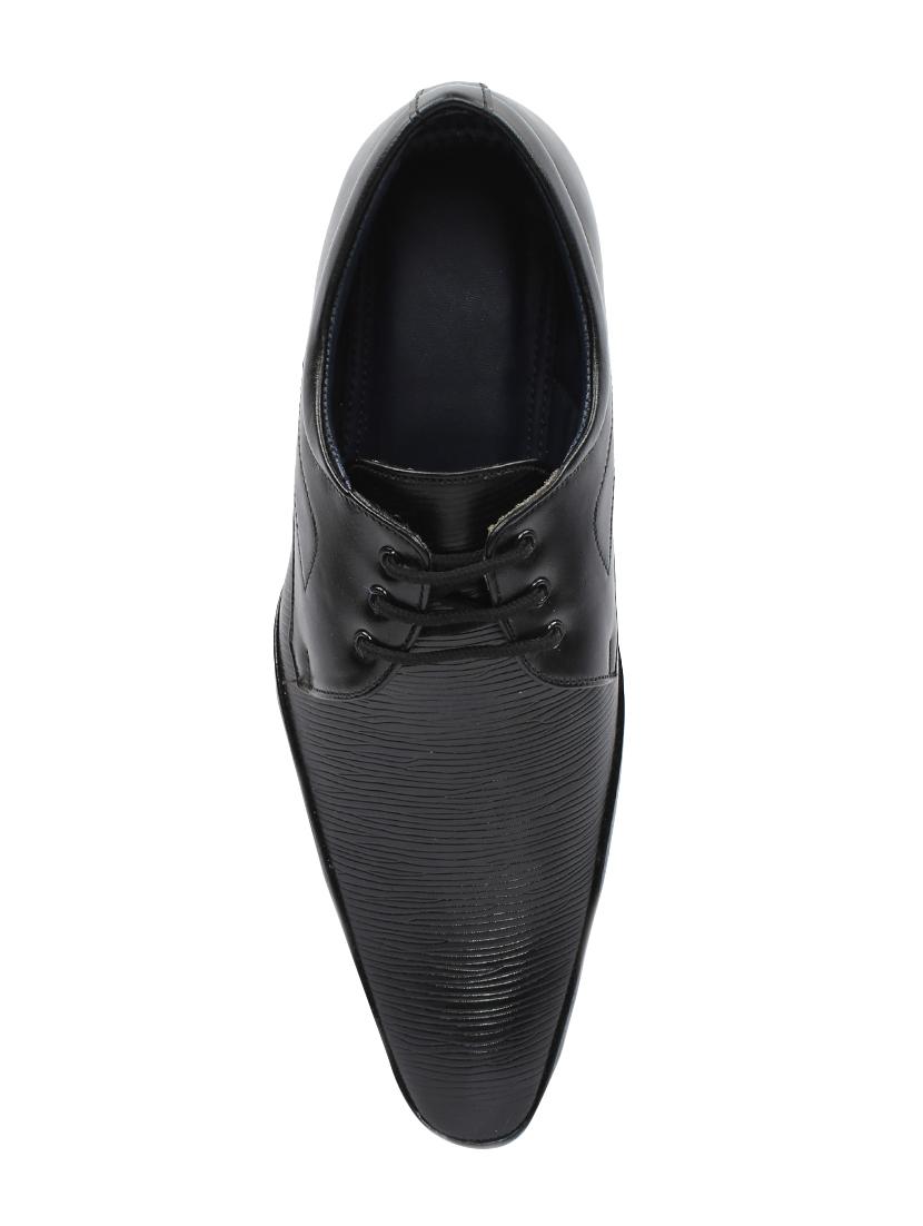 black letaher lace-up derbys - 16612253 - Zoom Image - 3