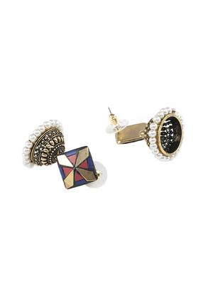 multi colored brass jhumka earring - 16613627 - Standard Image - 3