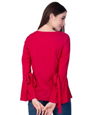 bell sleeved embroidered detail top - 16613633 - Standard Image - 3