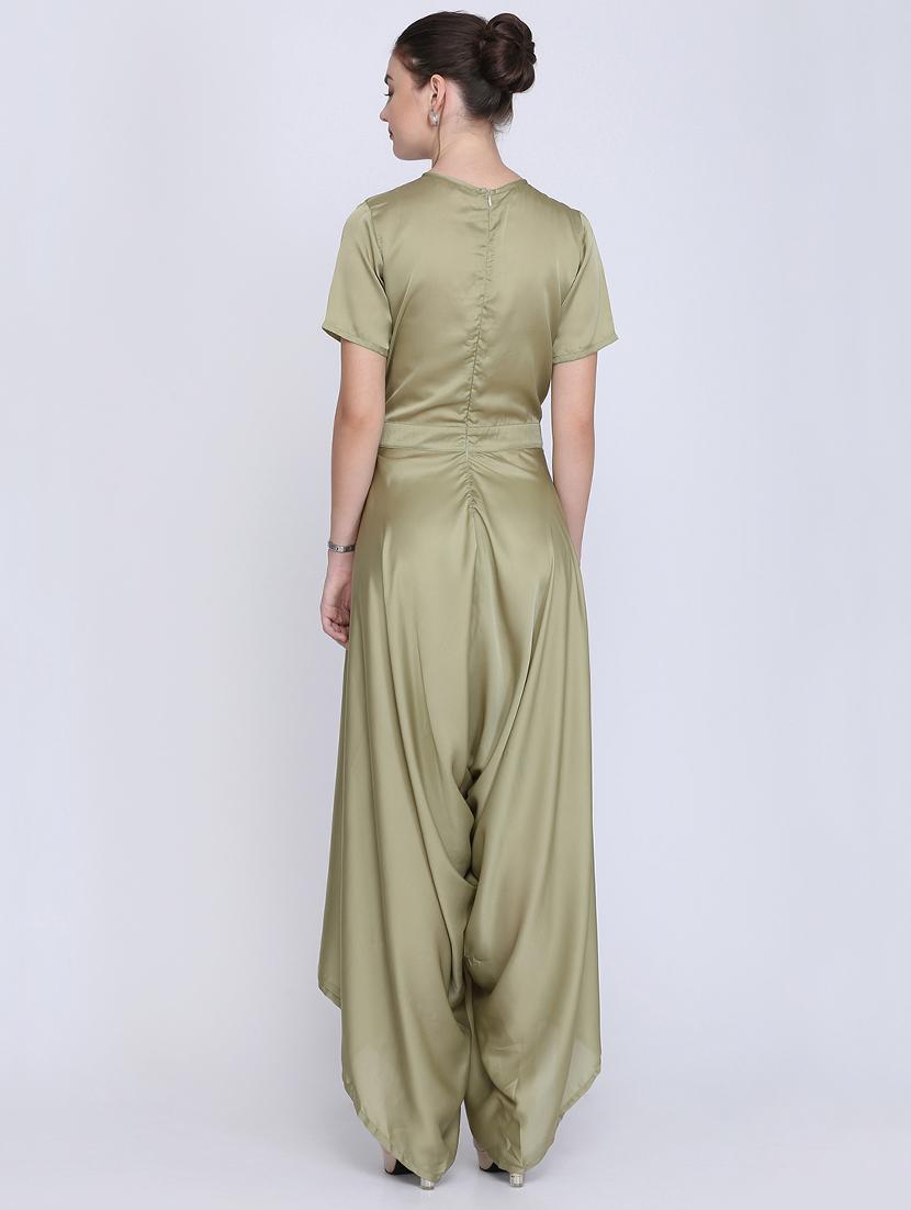 green satin cocktail gown - 16613833 - Zoom Image - 3