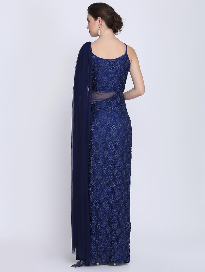 embroidered off shoulder gown - 16613849 - Zoom Image - 3