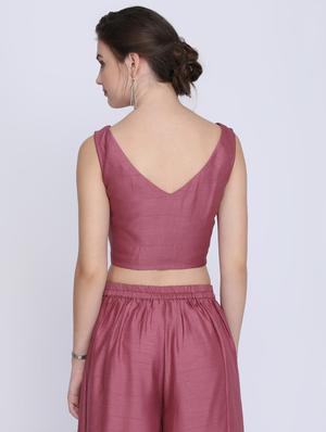 silk solid blouse - 16614351 - Standard Image - 3