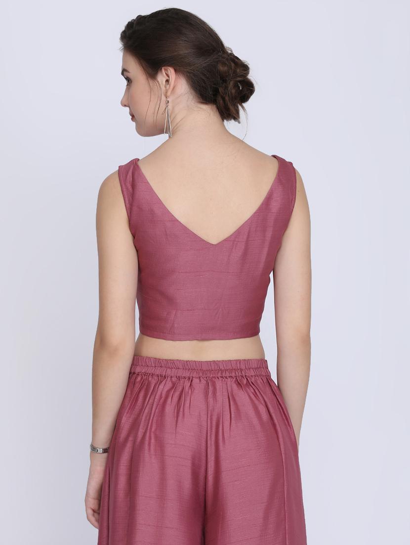silk solid blouse - 16614351 - Zoom Image - 3