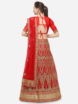 embroidered a-line lehenga - 16614372 - Standard Image - 3