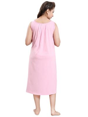 pink cotton sleepshirts nightwear - 16614844 - Standard Image - 3