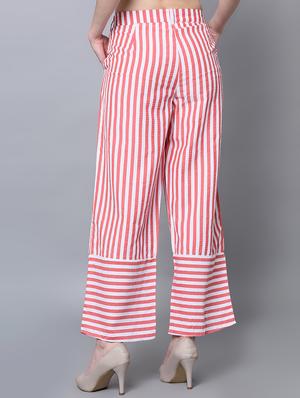 button detail striped palazzo - 16614916 - Standard Image - 3