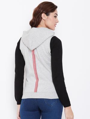 contrast tapping hooded jacket - 16615133 - Standard Image - 3