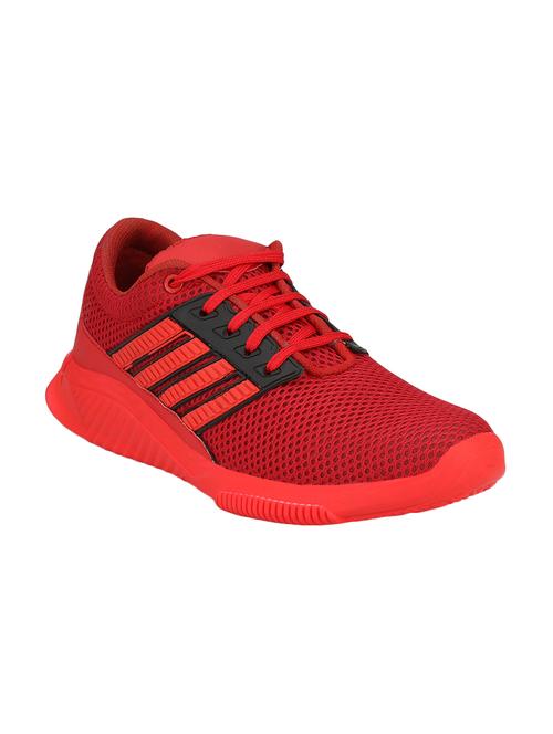 red mesh lace up sport shoes - 16615696 - Standard Image - 1