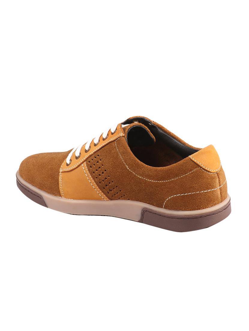 brown suede lace up sneakers - 16616171 - Zoom Image - 3