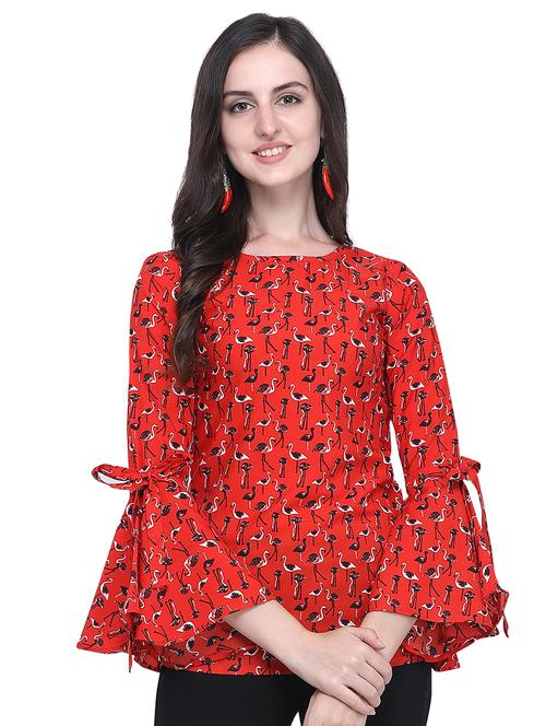 bell sleeved quirky top - 16616241 - Standard Image - 1