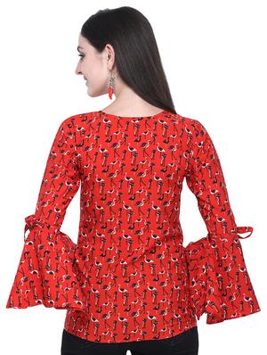 bell sleeved quirky top - 16616241 - Standard Image - 3