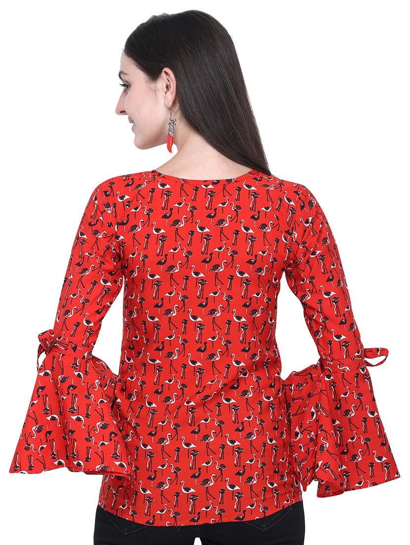 bell sleeved quirky top - 16616241 - Zoom Image - 3