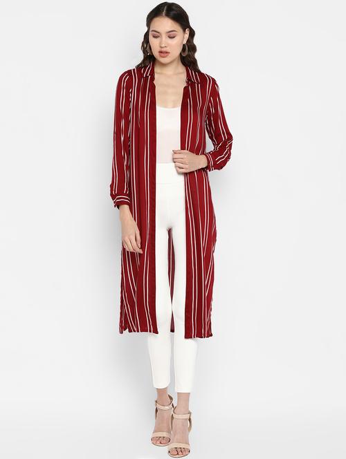 red rayon shrug - 16616366 - Standard Image - 1