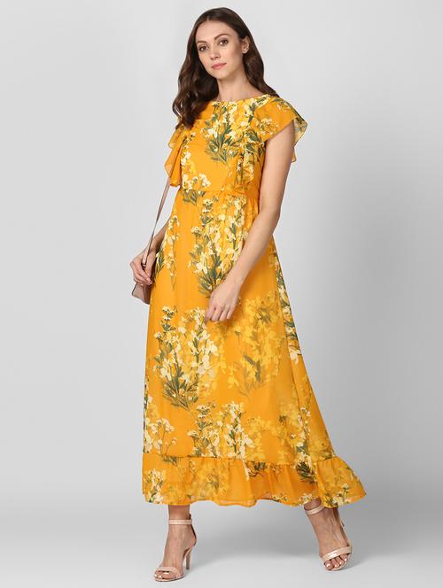 ruffle detail floral maxi dress - 16616441 - Standard Image - 1