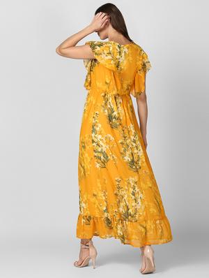 ruffle detail floral maxi dress - 16616441 - Standard Image - 3