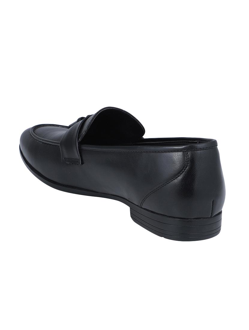 black leather tassel slip ons - 16618145 - Zoom Image - 3
