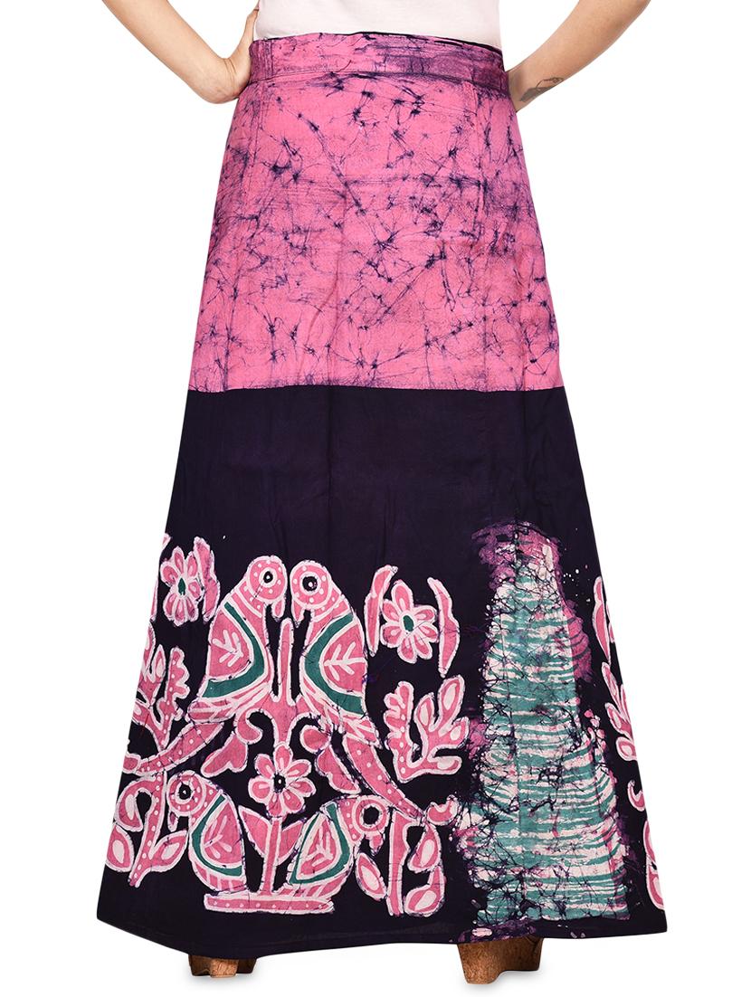 tie knot flared wrap skirt - 16618214 - Zoom Image - 3