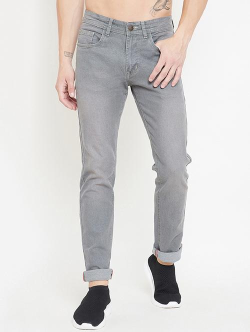 grey light washed jeans - 16618378 - Standard Image - 1