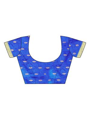 self-design kanjivaram saree with blouse - 16618396 - Standard Image - 3