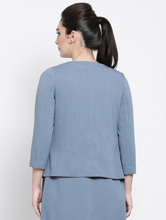 waterfall neck long sleeved shrug - 16618575 - Zoom Image - 3