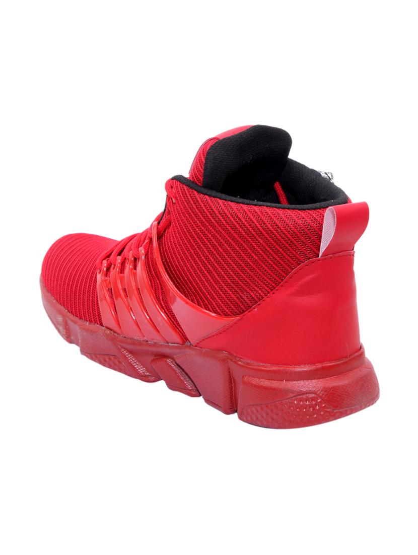 red mesh lace up sport shoes - 16618678 - Zoom Image - 3