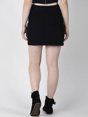 high rise button up skirt - 16619160 - Standard Image - 3