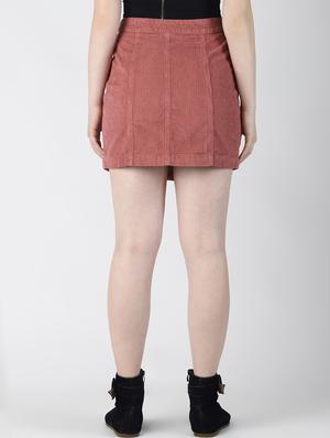 high rise button up skirt - 16619162 - Standard Image - 3