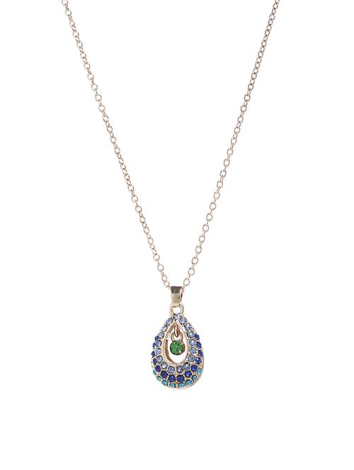 blue gold plated pendant - 16619380 - Standard Image - 1
