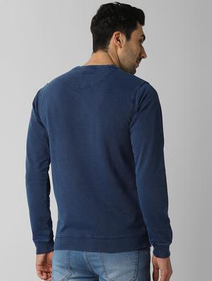 navy blue solid sweatshirt - 16620143 - Standard Image - 3