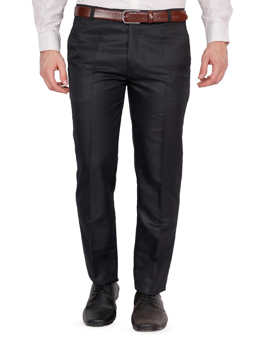 black and brown combo flat front formal trousers - 16620321 - Zoom Image - 6