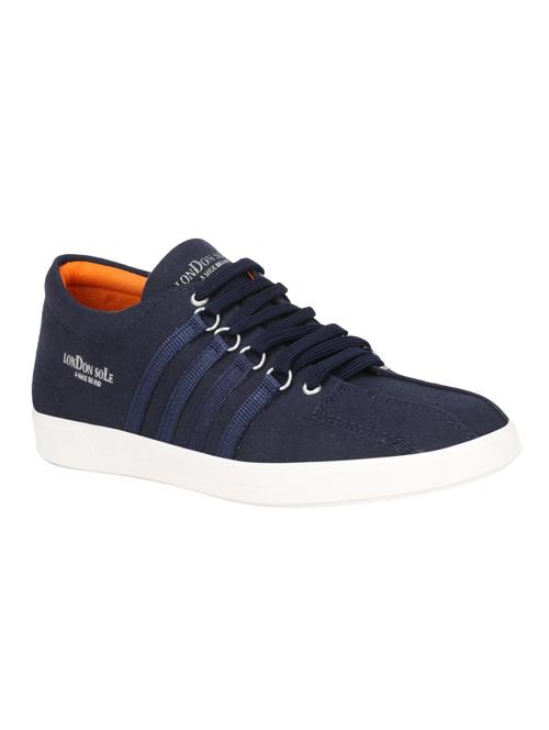 blue canvas lace up sneakers - 16622414 - Standard Image - 1
