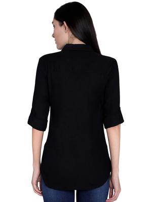 roll up sleeved solid shirt - 16622903 - Standard Image - 3