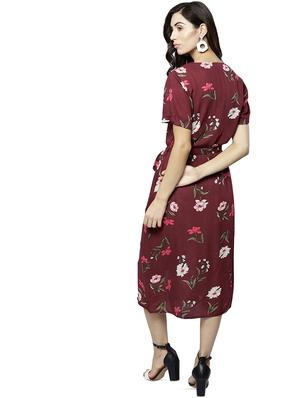 tie knot floral sheath dress - 16622934 - Standard Image - 3
