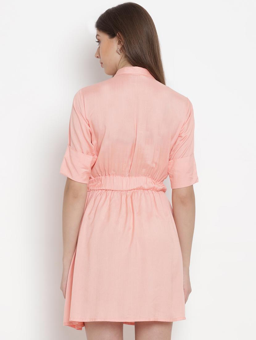 gathered detail shirt dress - 16624126 - Zoom Image - 3