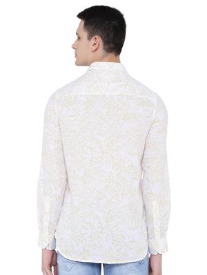 white printed casual shirt - 16629892 - Standard Image - 3