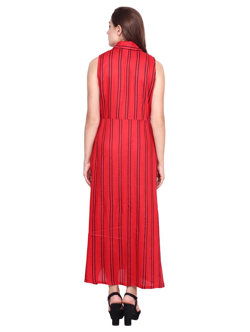button up striped maxi dress - 16629909 - Zoom Image - 3