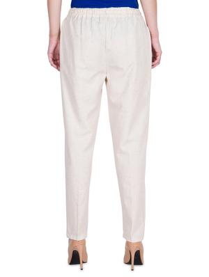 drawstring waist solid trouser - 16629938 - Standard Image - 3
