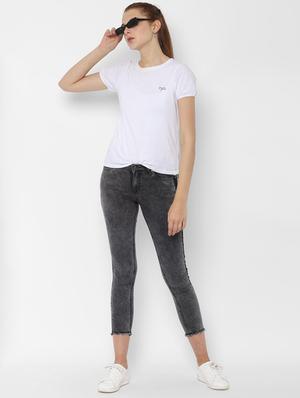 frayed hem side taping jean - 16630136 - Standard Image - 3