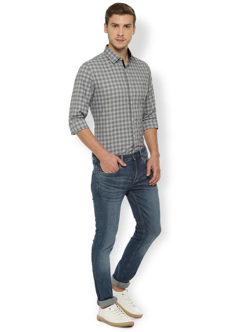 grey checkered casual shirt - 16630162 - Zoom Image - 3