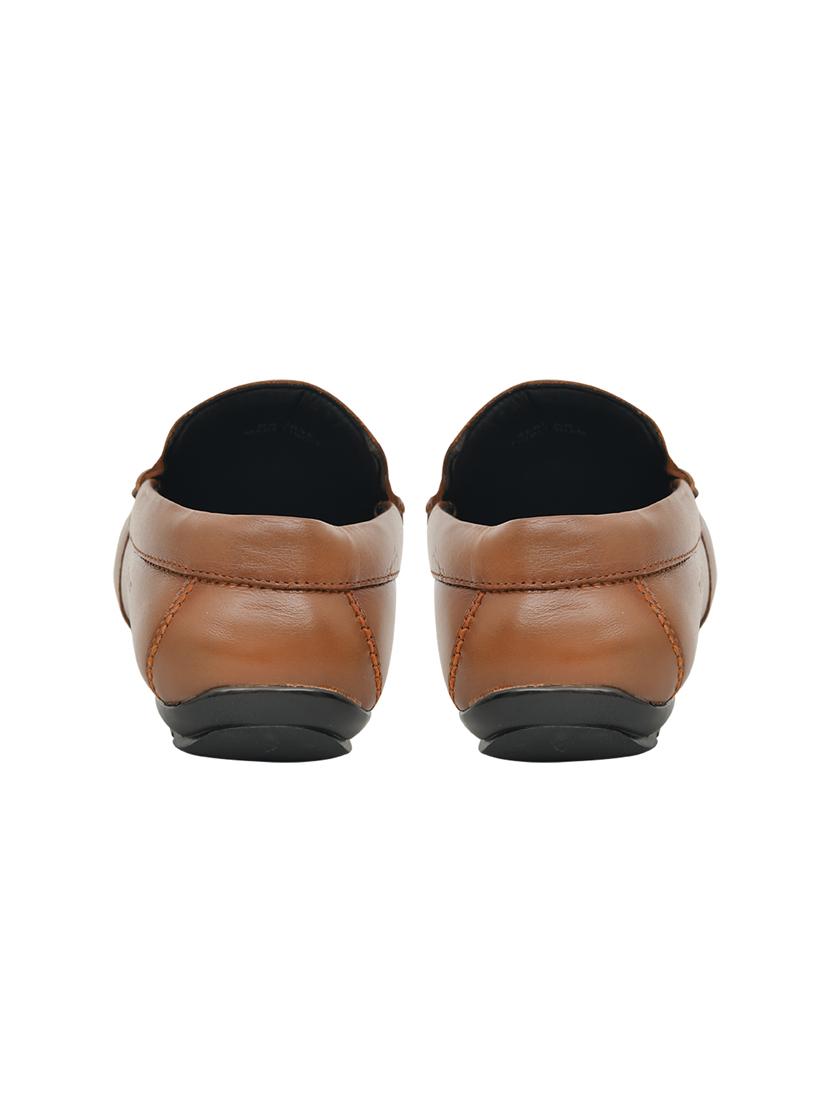 tan leather slip on loafers - 16630218 - Zoom Image - 3