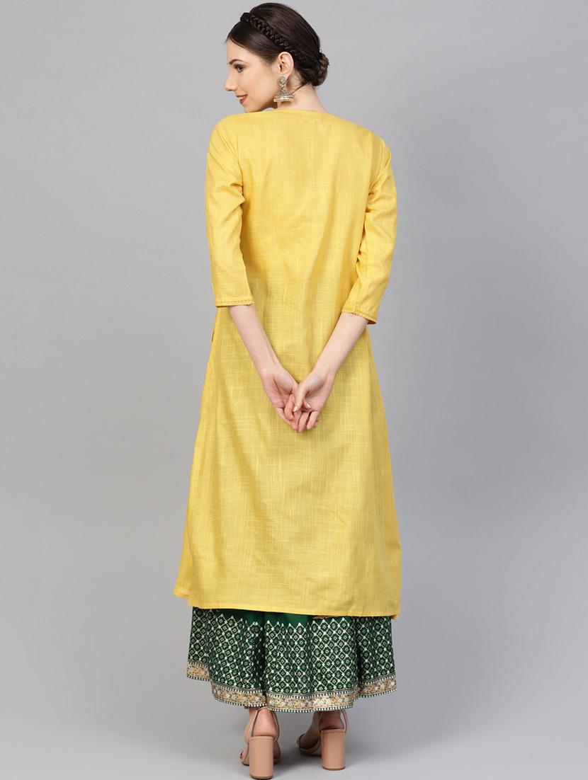solid kurta skirt set - 16630366 - Zoom Image - 3