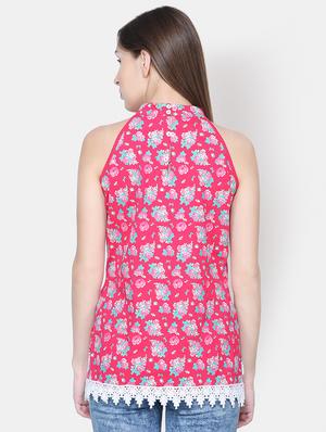halter neck laced hem top - 16630375 - Standard Image - 3