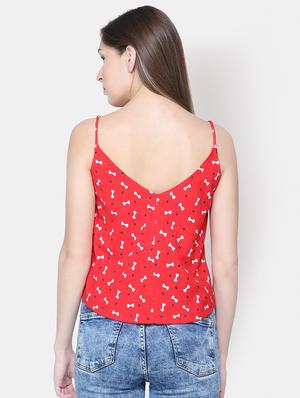 cami neck quirky print top - 16630376 - Standard Image - 3