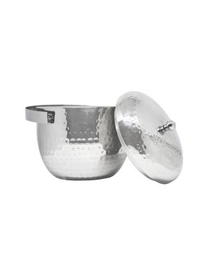 stainless steel ice bucket with hammered design - 16630791 - Standard Image - 3